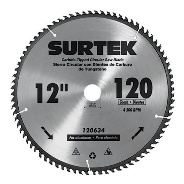 Disco P/ Sierra Circular P/ Aluminio 12in120 Dientes Surtek SURTEK 120634