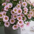 thumbnail image 2 of 4 Bundles Artificial Daisy Flower, Faux Silk Wildflowers,Plastic Fake Marguerite Daisy Flowers Bouquet for Farmhouse DIY Home Garden Indoor Outdoor Decoration Table Centerpieces, Pink, 2 of 9