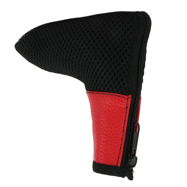 Headcover del Putter del Palo de Golf, Cierre de la Cremallera de la Cubierta de la Cabeza del Golf de la Malla Resistente para la protección del Taco18 * 13 * 1cm-Rojo) Khall Tendencias
