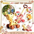 thumbnail image 2 of Automatic Bubble Machine, 2-in-1 Cartoon Push Bubble Car, Toddler Walker & Electric Bubble Machine with LED Lights, Interactive Outdoor Toy, 2 of 5