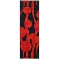 thumbnail image 5 of SAFAVIEH Soho Josie Abstract Wool Area Rug, Black/Red, 3'6" x 5'6", 5 of 10