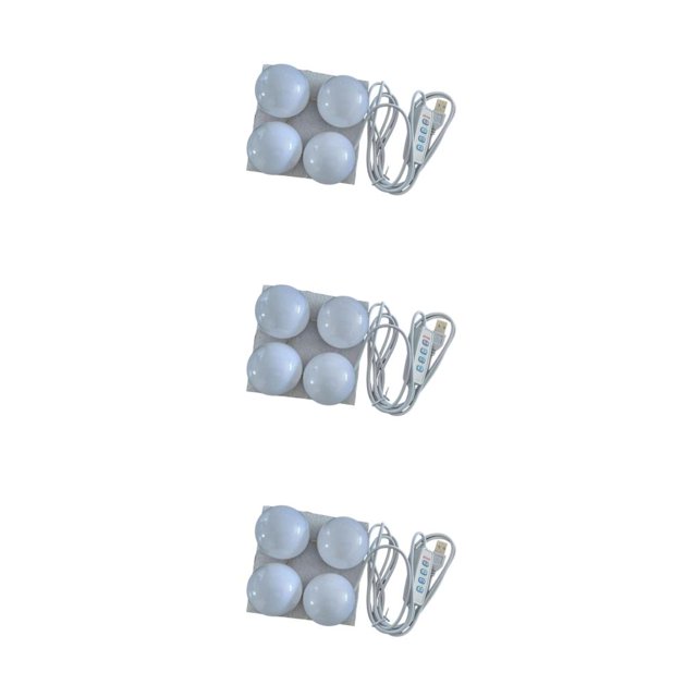 Destyer Vanity Style LED Mirror Lights Bulbs Lamp Cosmetic Kit 4 Bulbs 3Set
