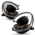 thumbnail image 2 of AKKON - Fits 2011-2016 Mini Cooper Countryman HID/Xenon Type [LED DRL Running] Projector Black Headlights Pair Driver+Passenger, 2 of 7