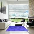 thumbnail image 7 of Ahgly Company Machine Washable Indoor Round Transitional Light Slate Blue Area Rugs, 6' Round, 7 of 7