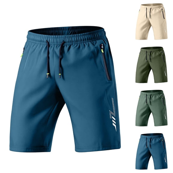 Thousandth Men's Casual Athletic Shorts Summer Plus Size Biker Shorts Quick Dry Elastic Waist Drawstring Plain Running Shorts Workout Shorts