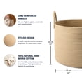 thumbnail image 2 of HPZZ Blanket Basket for Living Room 20x13, Extra Large Basket for Storage, Large Rope Basket for Storage, Shoe Basket Entryway, Large Woven Laundry Basket, Toy Basket Storage for Kids - Honey, 2 of 31