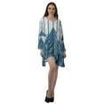thumbnail image 2 of Moomaya Long Sleeve Shirt Women Printed Plus Size Dresses Rayon Short Tunic Tops, 2 of 6
