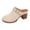 Beige, variant on Women's Mules Shoes Backless Slip on Chunky Stacked Heeled Sandals Closed Toe Suede Walking Platform Clogs Size 6-10 Beige