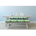 thumbnail image 2 of Geometric Bench Pad, Aqua and Earth Tones Nested Circles and Dots Interlacing Shapes Repeating Pattern, HR Foam Cushion with Decorative Fabric Cover, 45" x 15" x 2", Multicolor, by Ambesonne, 2 of 3