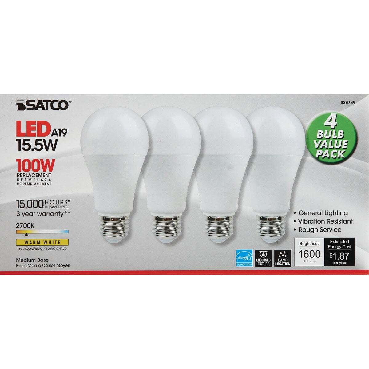 LED LIGHT BULB 1600LUM (Pack of 1)