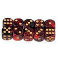 thumbnail image 2 of 10 piezas de 6 caras - Resina D6 para juegos de mesa, juegos de casino, fiestas colorete+negro, 2 of 8