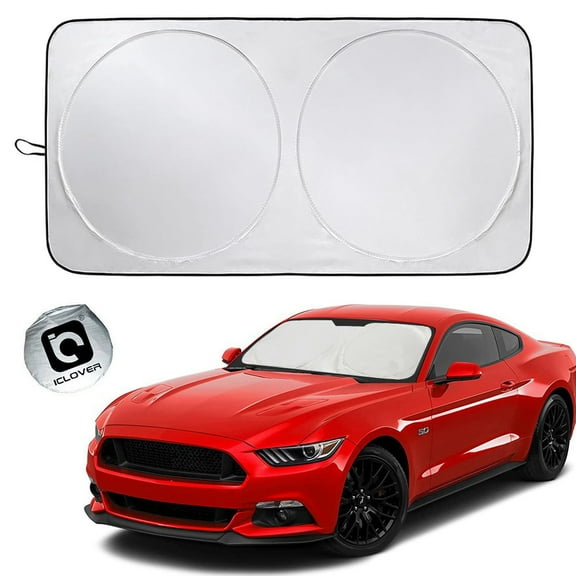 HOMEYA Car Sun Shade Foldable Windshield Cover Shield Sun Visor UV Block, Fits Truck Van SUV