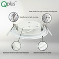 thumbnail image 5 of QPLUS 4 Inch Ultra-Thin Adjustable Eyeball Gimbal LED Recessed Lighting with Junction Box/Canless Downlight, 10 Watts, 750lm, Dimmable, Energy Star and ETL Listed (4000K Neutal, 12 Pack), 5 of 5