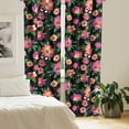 thumbnail image 2 of Ambesonne Floral Inspiration Curtains, Colorful Garden, Pair of 28"x95", Coral Purple Multicolor, 2 of 5