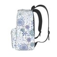 thumbnail image 3 of Goofa Retro ice blue snowflakes Pattern Backpack for Students – Large Capacity, Lightweight with Adjustable Shoulder Straps, Perfect for School, Travel, 3 of 8