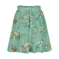 thumbnail image 5 of Ousvtion on Sale Women's Summer Boho Mini Skirt Flowy Sunflower Print Skorts High Waist Drawstring Tiered Skirts Beach Vacation Dress for Ladies Deals,A02-Green,L, 5 of 6