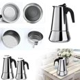 thumbnail image 4 of Matsuzay Cafetera filtro olla percolador herramienta de acero inoxidable mano de obra fina ahorro de espacio máquina de filtrado de superficie Juegos de servir café y té Tipo 2, 4 of 5