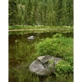 thumbnail image 2 of Terrill, Steve 26x32 Black Ornate Wood Framed with Double Matting Museum Art Print Titled - Oregon, Mt Hood NF Reflections in Surprise Lake, 2 of 4