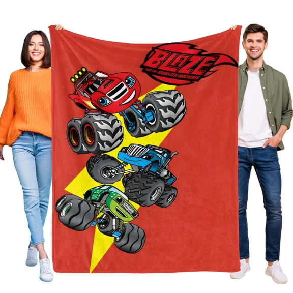 Throw Blanket for Blaze and the Monster Machines Bed Couch Home Decor Soft Warm Flannel Blanket for Kids Boys Girls Gifts 30x40 Inch
