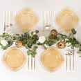 thumbnail image 2 of YOPTOP 10 Pack | Clear/Gold Baroque 8” Round Plastic Dessert Salad Plates  Disposable Tableware with Leaf Embossed Gold Rim,vintagetransparentgold,10", 2 of 10