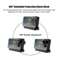 thumbnail image 3 of Leyfeng Projection Alarm Clock Digital Clock with 180° Rotatable Projector Clear Colorful Large LED Display 12/24H Temperature Monitor Projector Clock for Bedroom Ceiling, 3 of 6