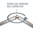 thumbnail image 2 of 1" Dia Pipe Bay Window Curtain Rod, Adjustable 23"-41", 41"-78"- Satin Nickel,(DP100-Bay-5), 2 of 3