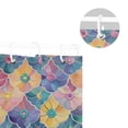 thumbnail image 5 of Colorful Flowers Flat Pattern Shower Curtains with 12 Hooks Waterproof Bathroom Decor 66" x 72", 5 of 6