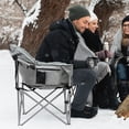 thumbnail image 5 of MOPHOTO Heated Camping Chair, Padded Camp Chair Round Moon Saucer Folding Lawn Chair Outdoor Chair, Oversized Patio Lounge Chairs Portable Folding Camping Chairs Heated Chair, 2 Pack, 5 of 9