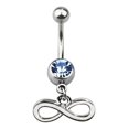 thumbnail image 1 of Surgical Steel Dangling Infinity Sign Symbol Belly Ring 14 Gauge, 1 of 3