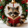 thumbnail image 5 of Reading Raccoon Christmas Ornament, Book Lover Gift Idea, Festive Tree Decoration for Readers, Animal Enthusiasts, and Holiday Home Decor, Charming Literary-Themed Collectible Ornament, 5 of 5