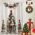 thumbnail image 5 of Shower Curtain 36"W x 78"L Western Christmas Tree Cowboy Hat Stars Wood Grain Fabric Shower Curtains Set with Hooks Water Repellent Bathroom Curtains Machine Washable Bathroom Accessories, 5 of 9