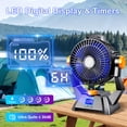 thumbnail image 2 of Camping Fan with LED Lantern & Timer, 10000mAh Rechargeable, Quiet Portable Tent Fan with Hook, USB Desk Fan for Camping, Hiking & Travel, 2 of 9