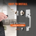 thumbnail image 4 of VEVOR Poignée de Porte d'Entrée, Ensemble de Poignées Carrées en Nickel Satiné avec Levier de Poignée de Porte Sans Verrou, Espace de Trou Ajustable, Poignée de Porte d'Entrée Réversible pour Entrée Droite et Gauche et Porte d'Entrée, 4 of 9