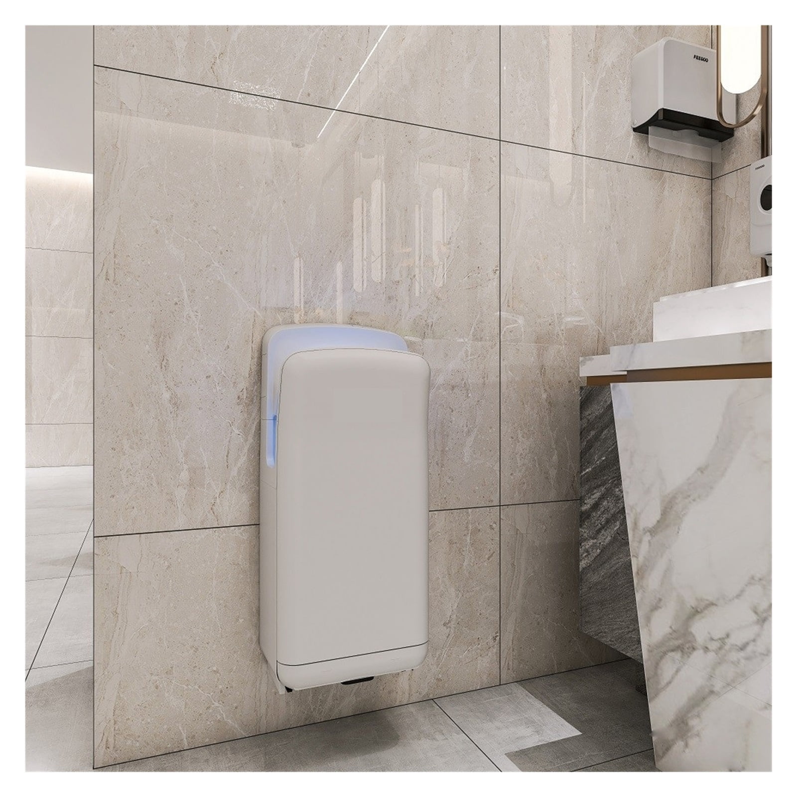 Double-sided Jet Hand Dryer, Automatically Sense Vertical Wall-mounted High Speed Jet-type Hands Drying Machine For Bathrooms ,Power as an Elephant
