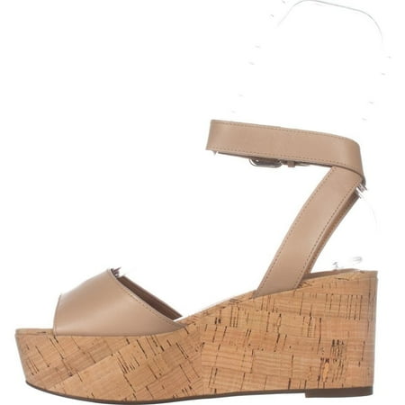 - Womens Becka Semi Matte Calf Leather Open Toe Casual Platform Sandals