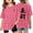 Hot Pink, variant on Children Graphic T Shirt Casual Loose Fit Short Sleeve Tee With Print Comfortable Blend Top For Kids Toddler And Youth Girls