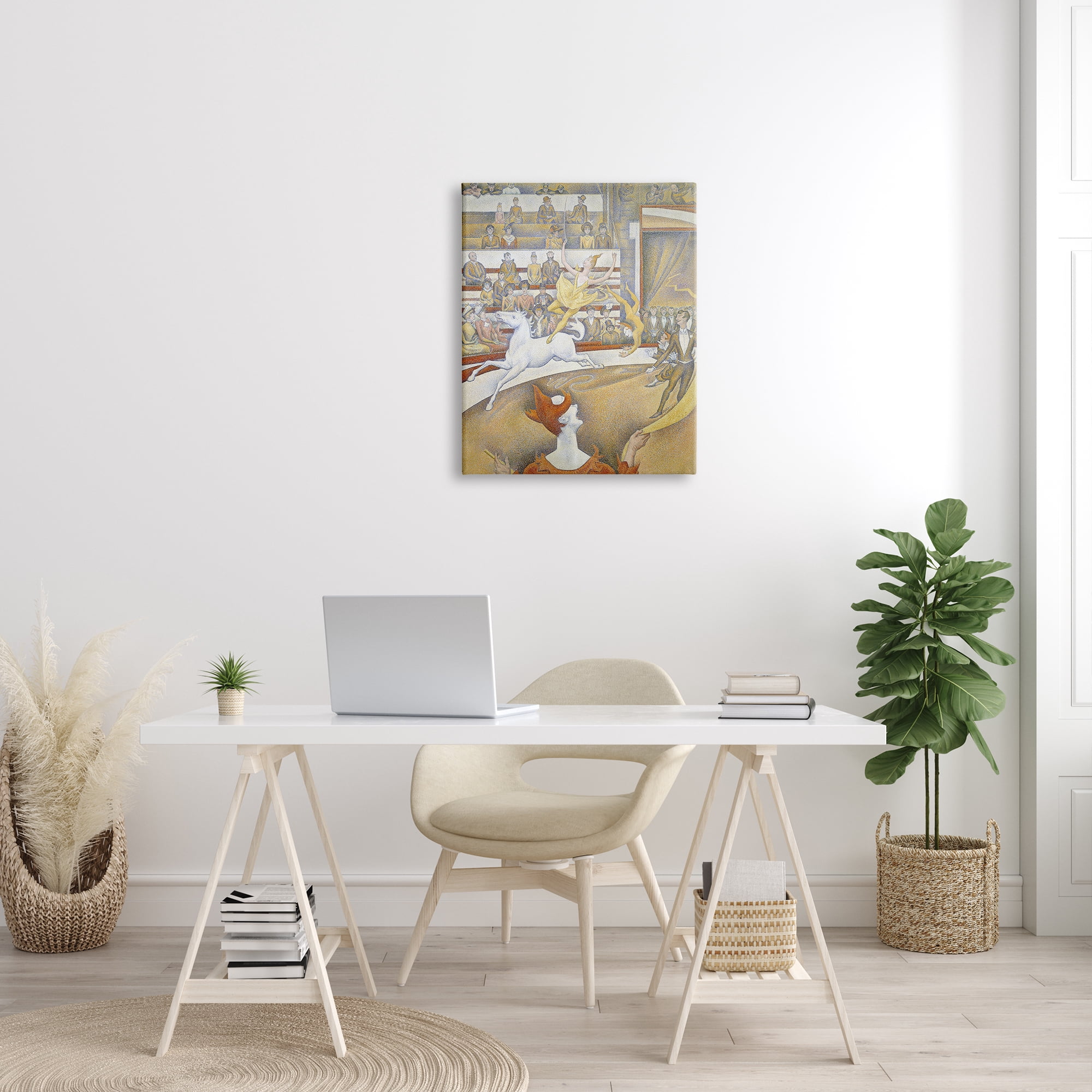 Stupell Industries The Circus Classic Painting George Seurat Performance Portrait Painting Gallery Wrapped Canvas Print Wall Art, Design by one1000paintings