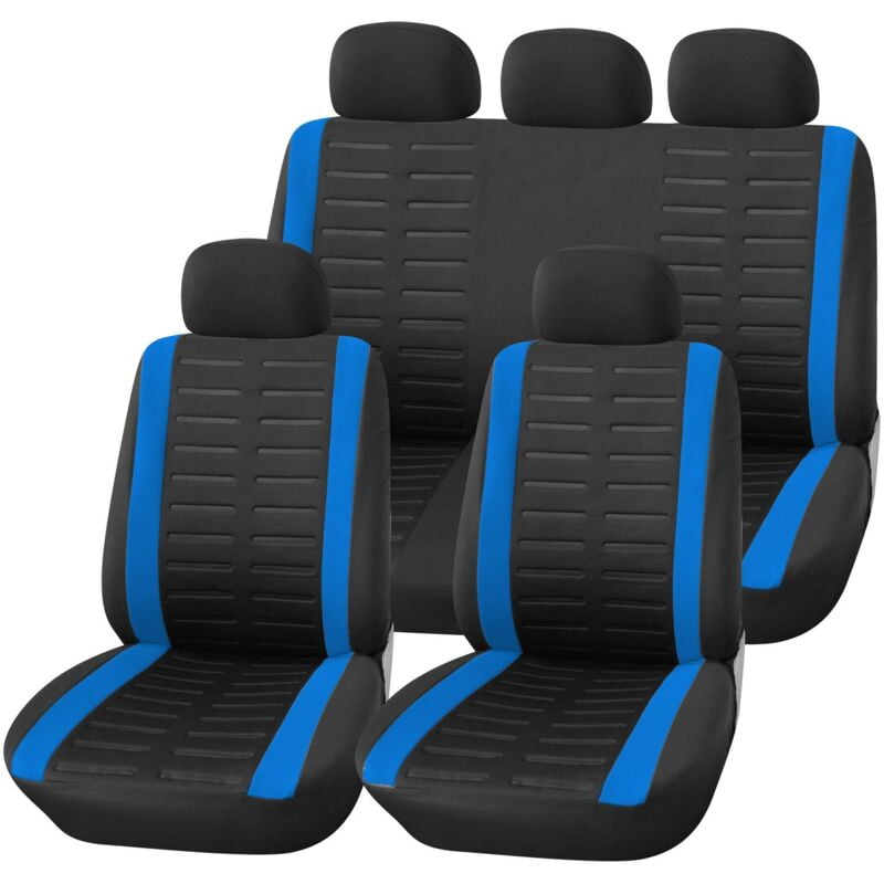 Universal Car Seat Covers Black Blue Universal Car Seat Cover Set Front and Rear Seat Covers Interior Accessories Gadget
