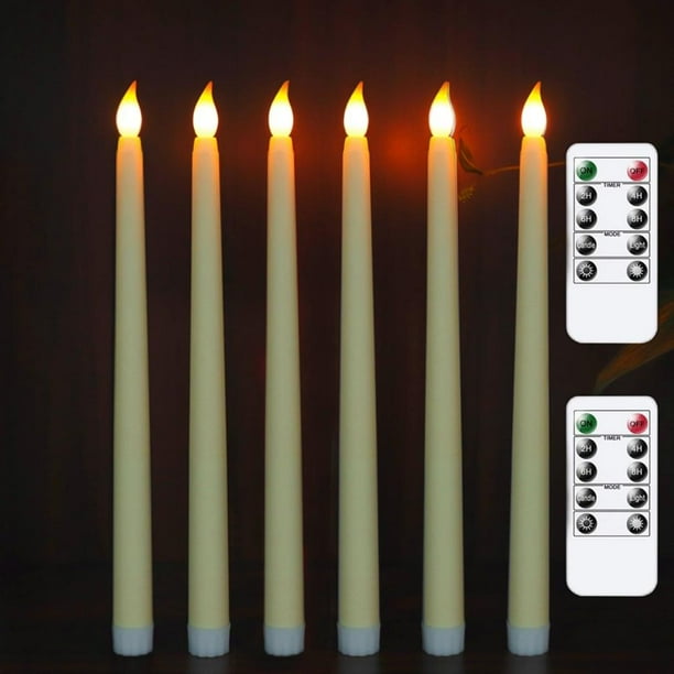 Vela sin llama Jadeshay 6 piezas LED sin llama parpadeante luz cálida vela LED diseño A prueba de futuro