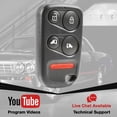 thumbnail image 3 of KeylessOption replacement fob for 2001-2004 Honda Odyssey (72147-SZ3-A92) 4-button remote fob w/ remote sliding door release, 3 of 5