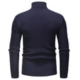 thumbnail image 3 of JTieacloth Men's Sweater Loose Fit Mens Autumn And Winter Fashion Casual Warm Fit High Cold Long Sleeve Sweater(Blue), 3 of 3