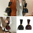 thumbnail image 2 of Fashionable Women's Portable Purse With Knots Wristlet Evening Bag Stylish Bucket Handbag for Wedding Party, 2 of 20