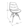 thumbnail image 2 of Langdon Chair in Saddle Brown Distressed Fabric with Rose Gold Base, 2 of 3