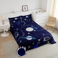 thumbnail image 3 of Galaxy Bedding King Outer Space Comforter Set, Universe Themed Bedding Comforter Sets for Teens Galaxy Theme Bedroom Decor,Solar System Duvet Insert Planet Print Quilt Blue, 3 of 5