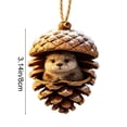thumbnail image 3 of Kbndieu Forest Animal Christmas Acorn Ornaments, Woodland Animal Ornaments for Tree, Christmas Tree Hanging Decorations for Animal Lovers & Home Holiday Decor, 3 of 7