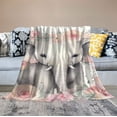 thumbnail image 2 of ONETECH Baby Elephant Blanket Nursery Blankets Floral Elephant Decor Pink Throw Blanket Gifts for Girls Super Warm Soft Plush Lightweight Flannel Blanket Couch Bedding Blanket for Kids Women, 2 of 6