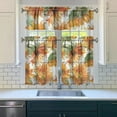 thumbnail image 3 of Kitchen Curtains 36 Inch Short - 3 Panel Set, Boho Sunflower Butterfly Floral Print, Rod Pocket Window Curtain for Rustic Farmhouse, Country Vintage Summer Decor, Easy Wash, 3 of 6