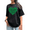 Black-4, variant on Breathable St Patricks Day Graphic Tees Shirts Gradient Four Leaf Clover Heart Stylish Party Tops Black S-2XL Plus Size