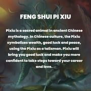 HETICA Pixiu Feng Shui Ring for Men Women, Adjustable Wealth and Protection Good Luck Money Amulet, Fortune Wide Face Ring