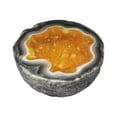 thumbnail image 2 of Creative Candle Bowl & Holder Amethyst & Rose Quartz Energy Crystal Design, Tabletop Home Decor Ornament for Meditation,No Candles Included (Yellow-Large), 2 of 9